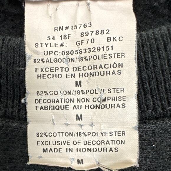 Vintage Champion Sweatshirt Black Reverse Weave Embroidered Logo Patch Size M - Picture 8 of 9